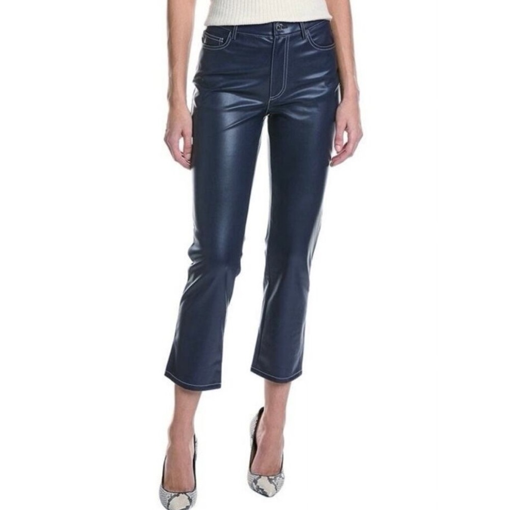 STAUD Faux Leather Crop Pant